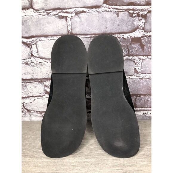 L.L. Bean Black Suede Genuine Leather Round Toe Casual Flats Women Sz 8M US/39EU - Picture 10 of 16